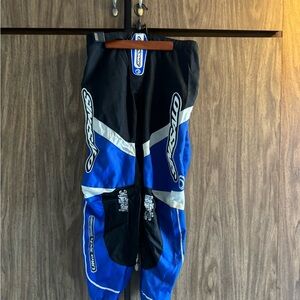Vintage Men’s Sinisalo Blue and Black Racing Pants